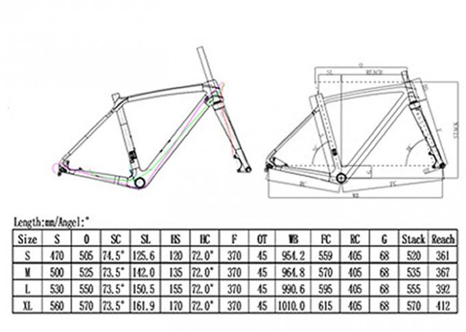 Freno de disco ligero del marco de la bici del carbono con diseño modificado para requisitos particulares de la pintura