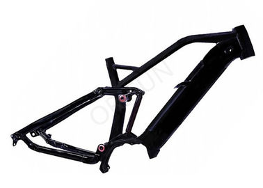 China Marco completo de la bici de la aleación de aluminio de la suspensión, marco de la bicicleta del negro del viaje de 140 milímetros proveedor