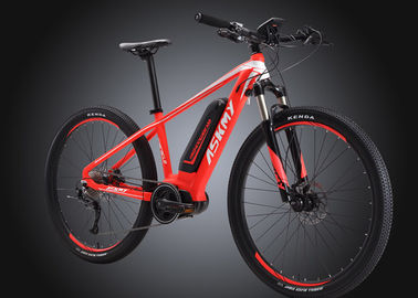 China Bici de montaña eléctrica del aluminio 27,5 diseño de lujo negro/rojo de 11.6AH proveedor