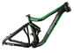 Aleación de aluminio estructura del peso ligero del color negro/verde de todo el de montaña marco de la bici proveedor
