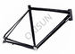 Material de aluminio del soporte del camino del marco plano negro de la bici para competir con campo a través proveedor