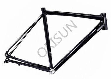 China Material de aluminio del soporte del camino del marco plano negro de la bici para competir con campo a través proveedor