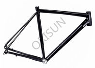 China Material de aluminio del soporte del camino del marco plano negro de la bici para competir con campo a través fábrica
