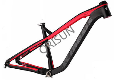China Los marcos rojos/anaranjados de la bici de Hardtail Mtb, 27,5 avanzan lentamente el marco de la bici de la aleación de aluminio distribuidor