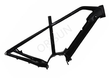 China Marco eléctrico negro de la bici de montaña, marco motorizado de la bicicleta de la aleación de aluminio distribuidor